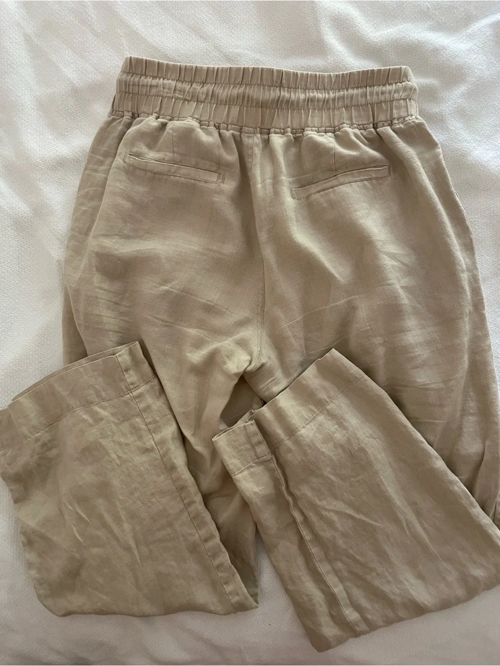 Quince 100% European Linen Wide Leg Pants in Driftwood